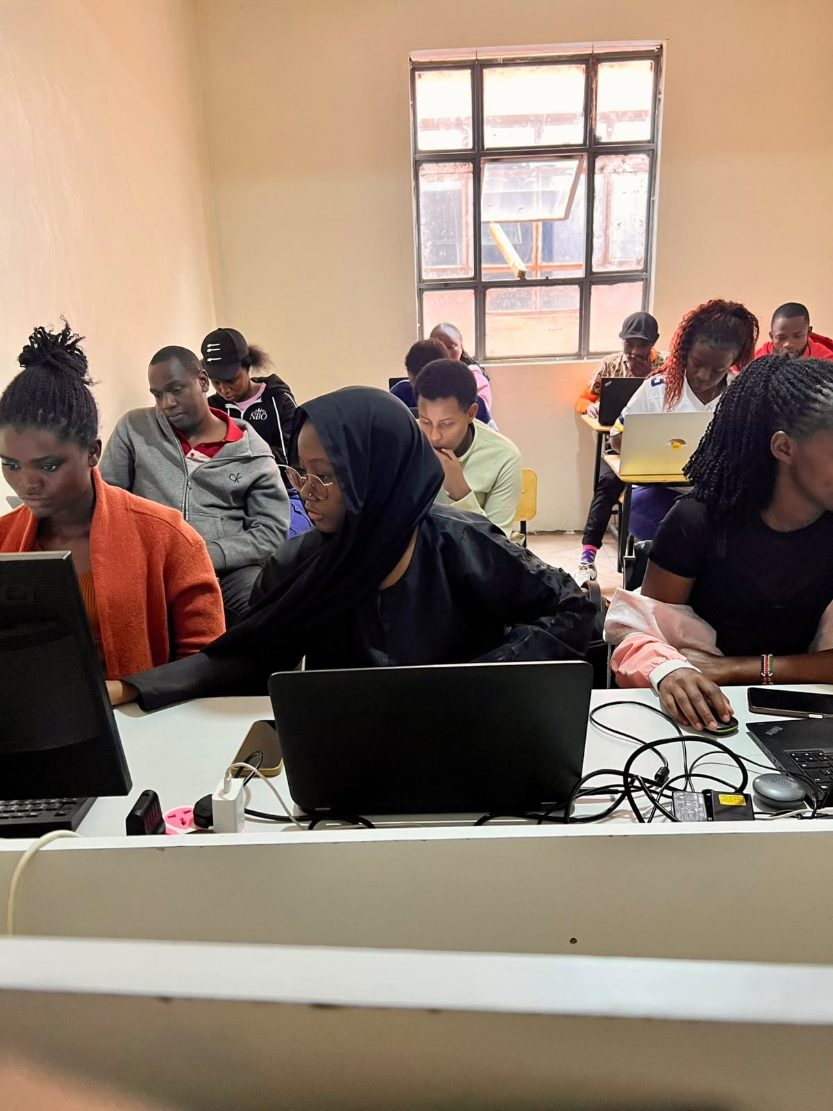 Digital marketing students in class